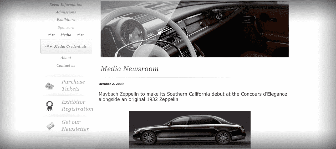 Concours d'Elegance Media Newsroom