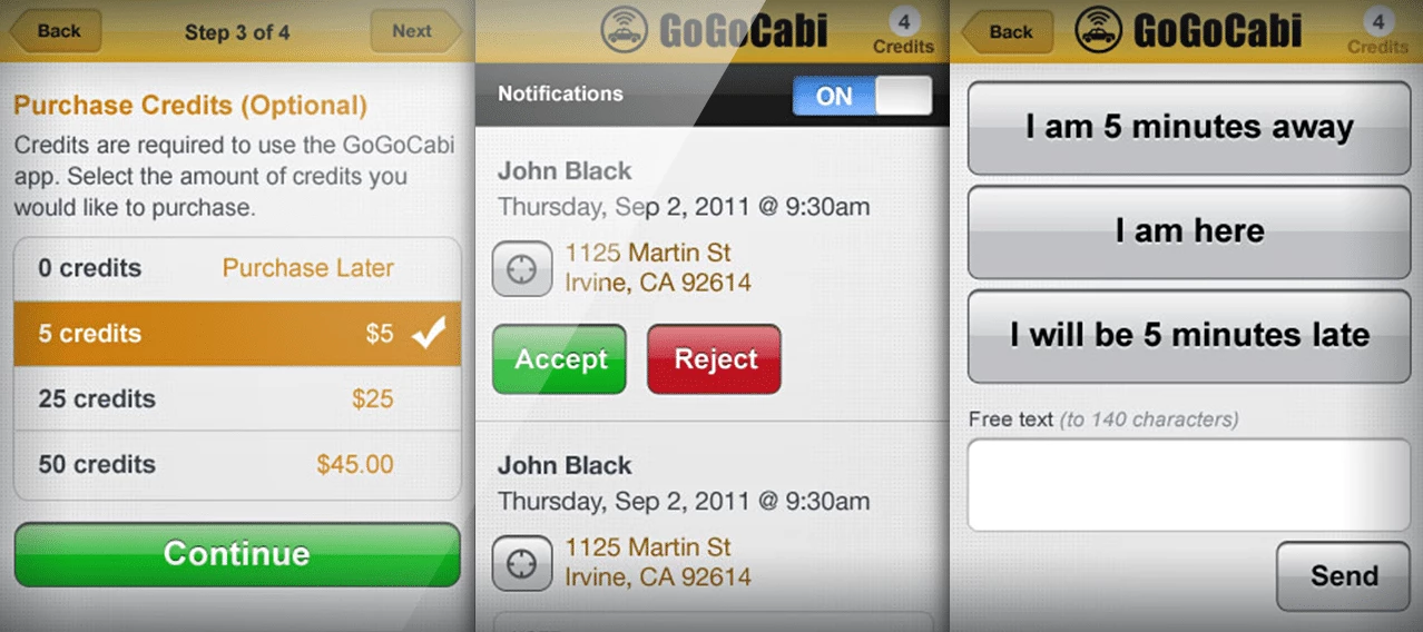 GoGoCabi iOS App